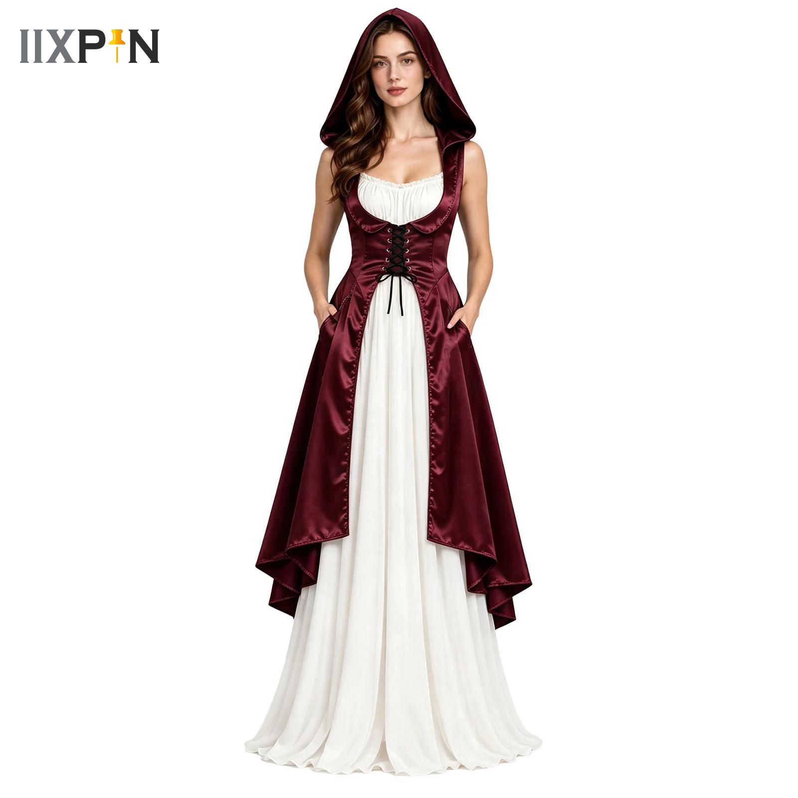 Lace Dress - Trajes renascentistas femininos, fantasia de Halloween