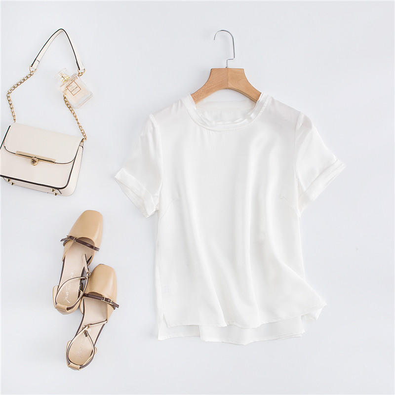 Esporte gelo seda manga curta  - Silk Blouse avaliação e preço