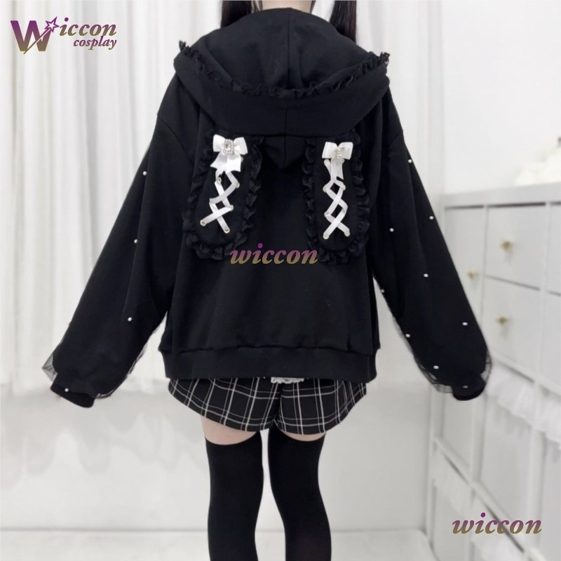 Orelhas de coelho arco hoodies - Formal Skirt avaliação e preço