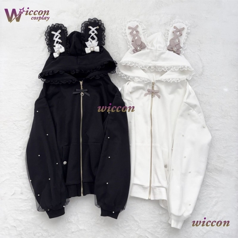 Orelhas de coelho arco hoodies - Formal Skirt avaliação e preço
