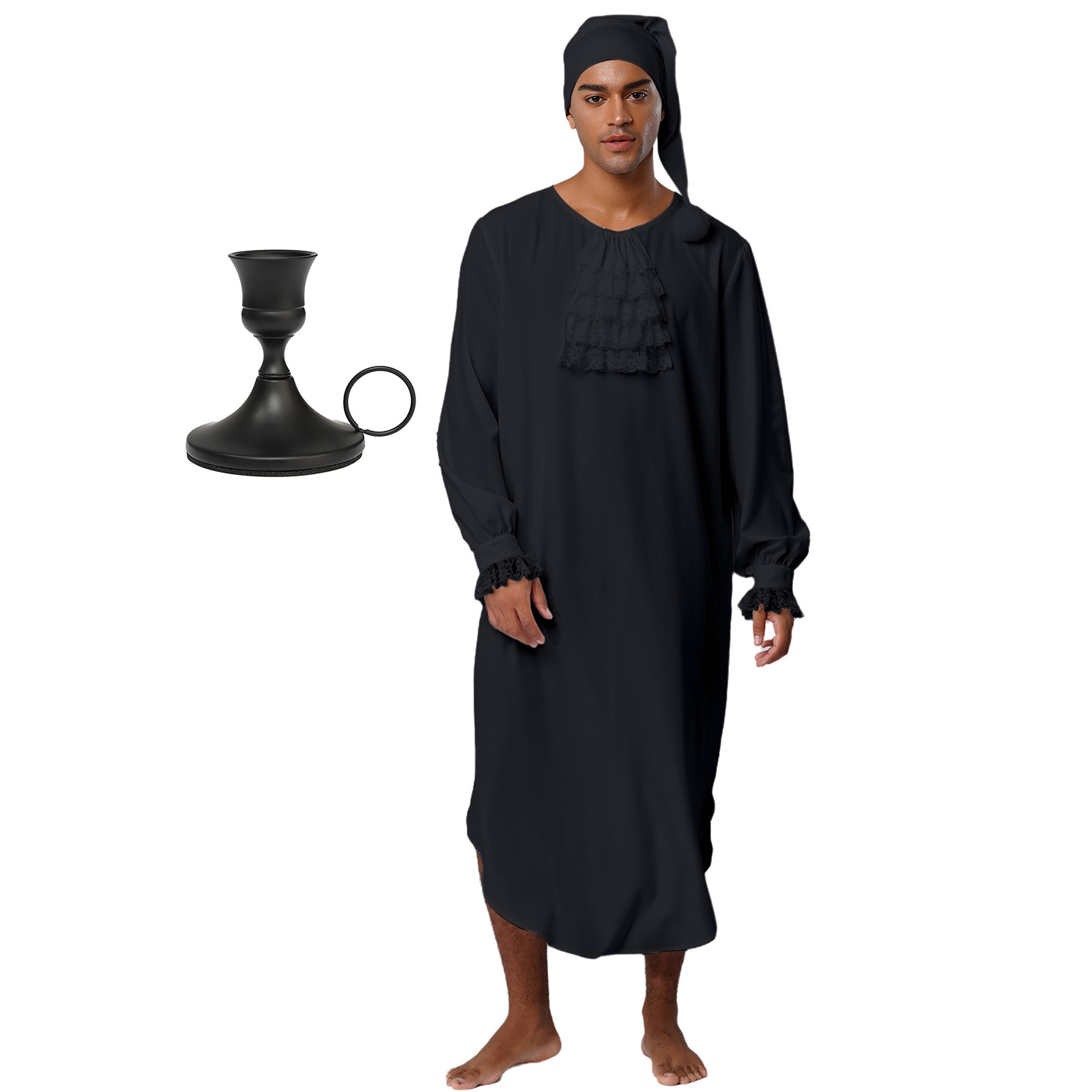 Camisola de noite medieval vit - Lace Dress avaliação e preço