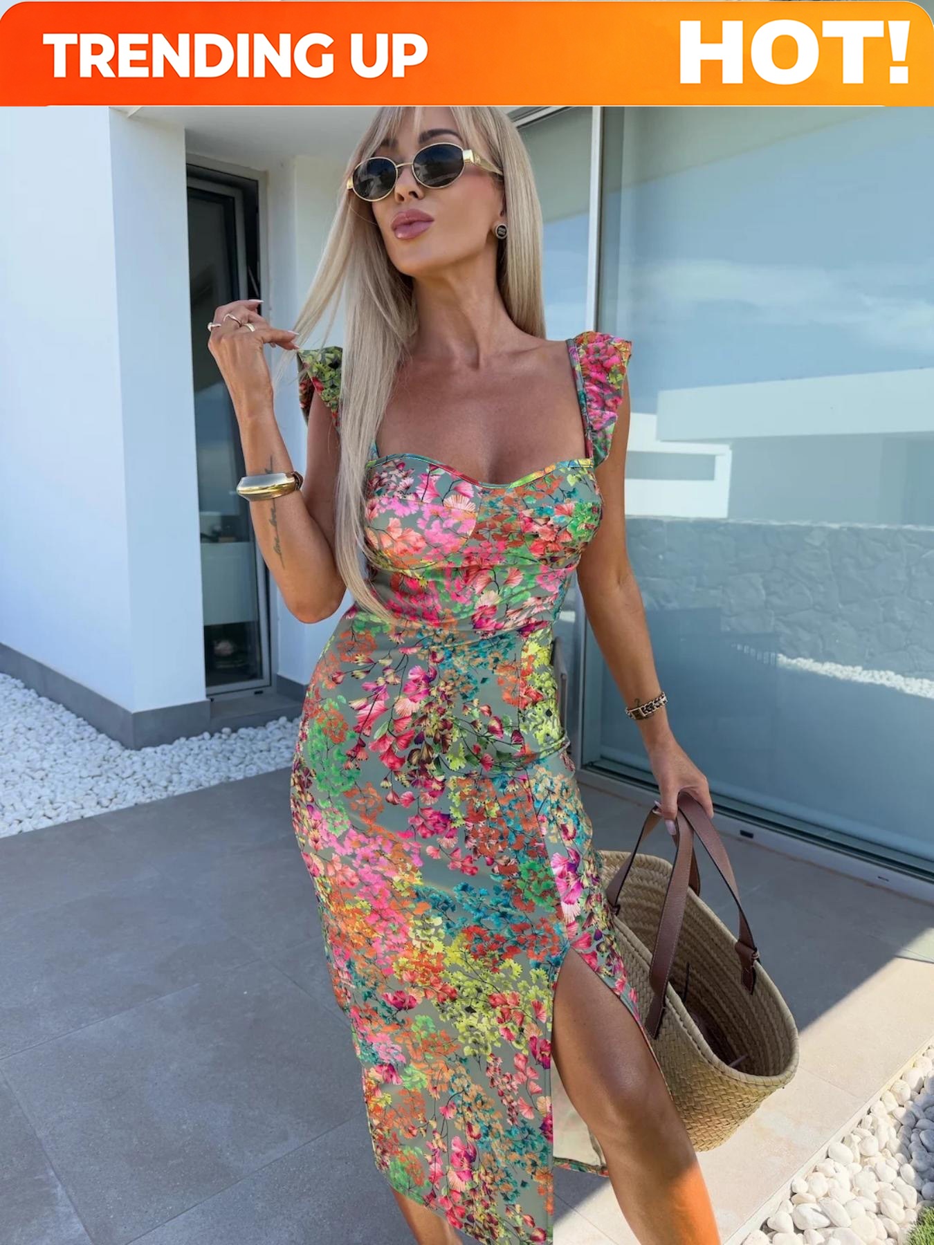 Vestido Midi Elegante Boho Est - Midi Dress avaliação e preço