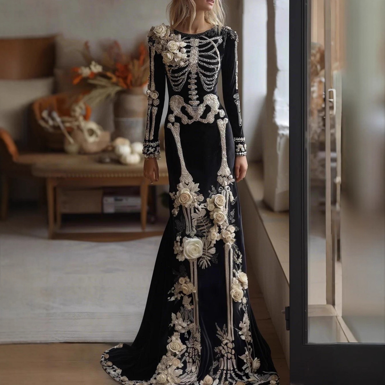 2026 Novo Vestido Maxi Floral  - Evening Gown avaliação e preço